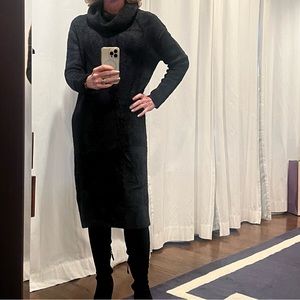 Banana Republic 
NWT, Medium, 
Black Eyelash Cozy Sweater Dress